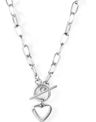 Ketting met Symbool en Hartje (Goud & Zilver)