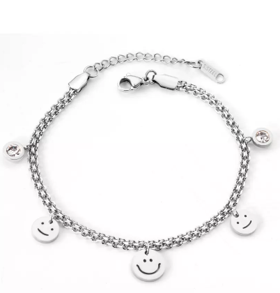 Armband met Smiley's (Goud & Zilver)