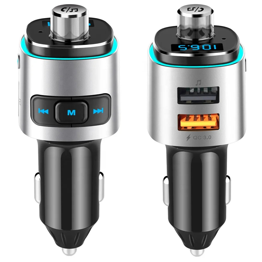 Auto Carkit - Bluetooth FM Transmitter - Ultra Fast Auto Lader - Handsfree - MP3 - USB - SD Kaart - Audio Receiver