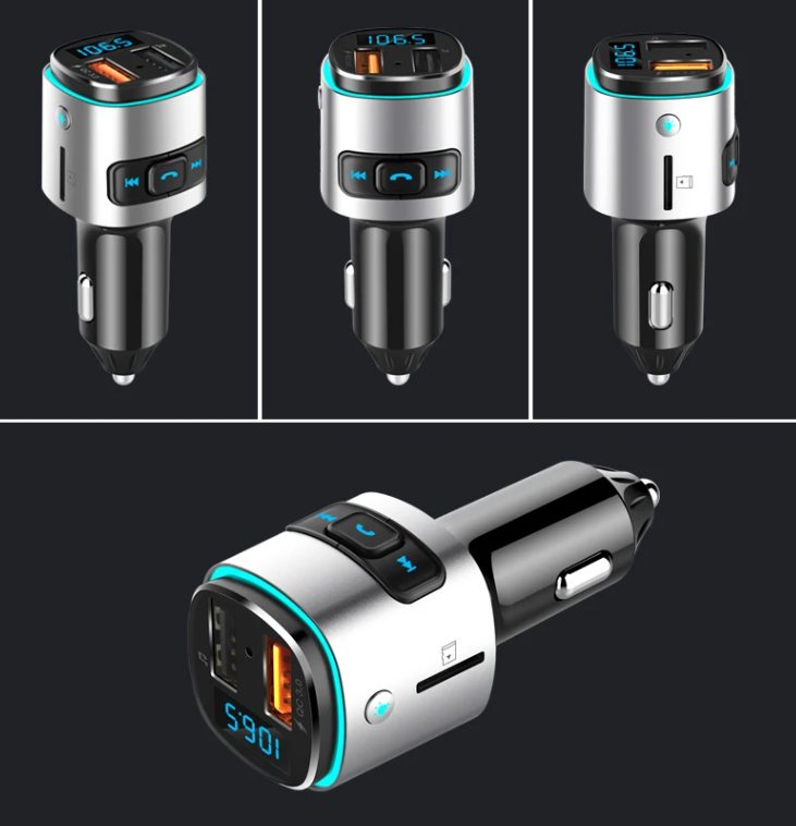 Auto Carkit - Bluetooth FM Transmitter - Ultra Fast Auto Lader - Handsfree - MP3 - USB - SD Kaart - Audio Receiver